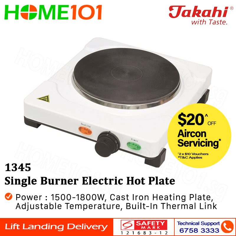 Takahi Single Burner Electric Hot Plate 1345