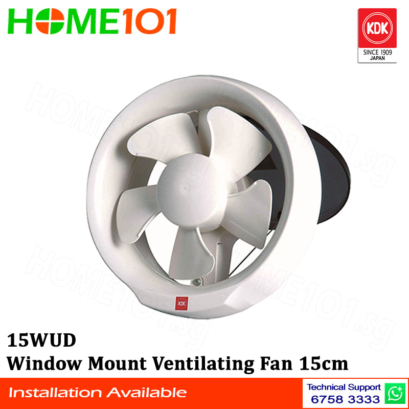 KDK Window Mounted Ventilating Fan 15cm 15WUD