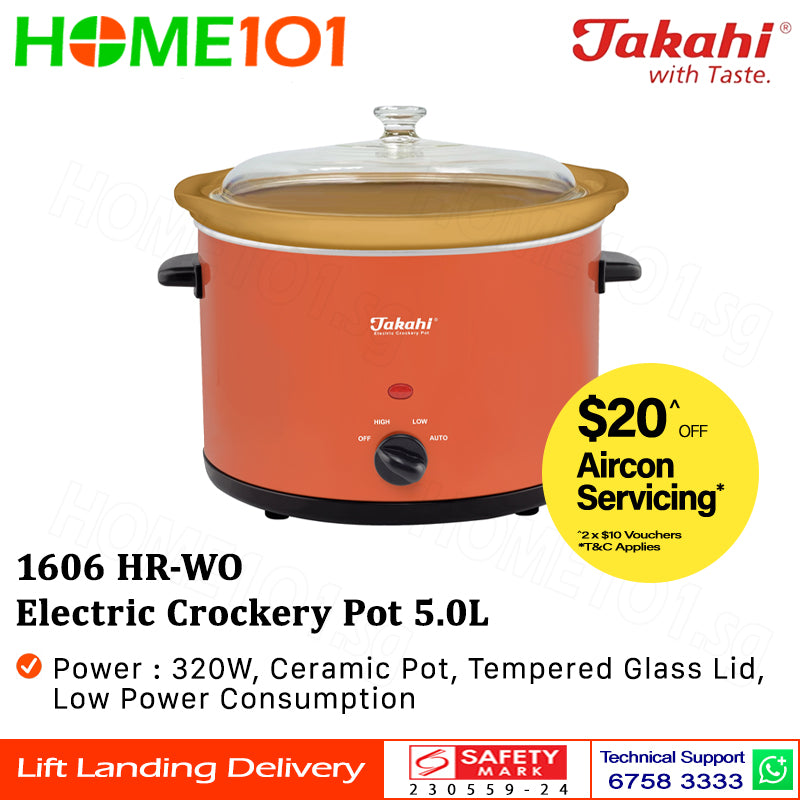 Takahi Electric Crockery Pot 5.0L 1606HR-WO