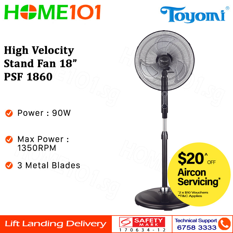 Toyomi High Velocity Stand Fan 18 - 20" PSF 1860 || PSF 1870 || PSF 2020 || PSF2020 || PSF 2070