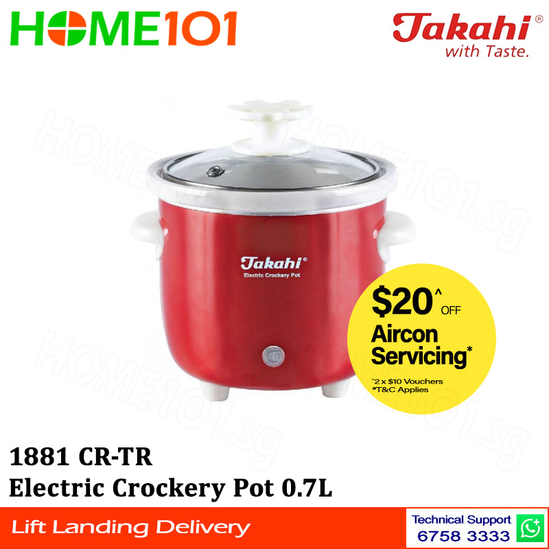 Takahi Electric Crockery Pot 0.7L 1881 CR-TR