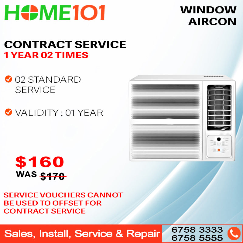 Window Aircon Contract Servicing - 2x Standard Servicing
