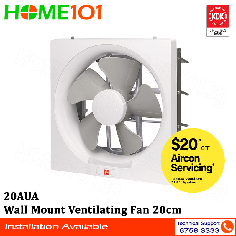 KDK Wall Mount Ventilating Fan 20-30cm 20AUA / 25AUA / 30AUA