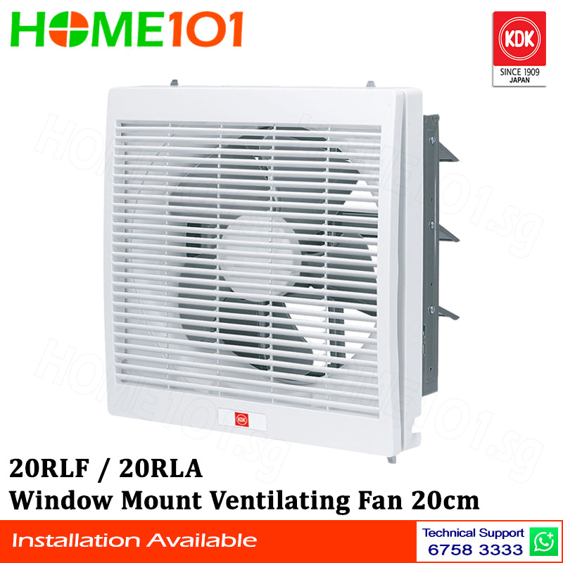 KDK Window Mounted Ventilating Fan 20cm 20RLA
