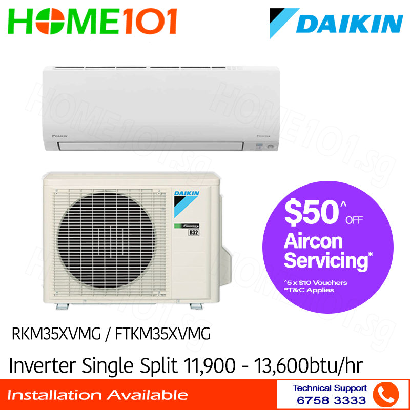 Daikin Inverter Single Split AirCon 12000BTU RKM35XVMG/FTKM35XVMG