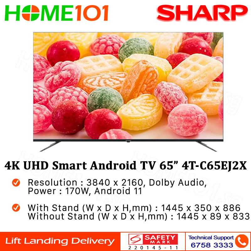 Sharp 4K UHD Android Smart TV 60" 4T-C65EJ2X