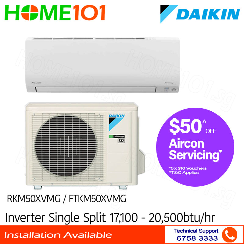 Daikin Inverter Single Split AirCon 18000BTU RKM50XVMG/FTKM50XVMG