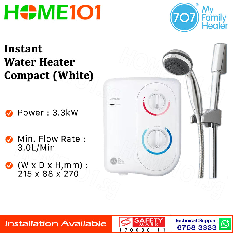 707 Electric Instant Water Heater Compact