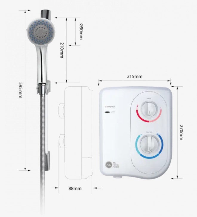 707 Electric Instant Water Heater Compact