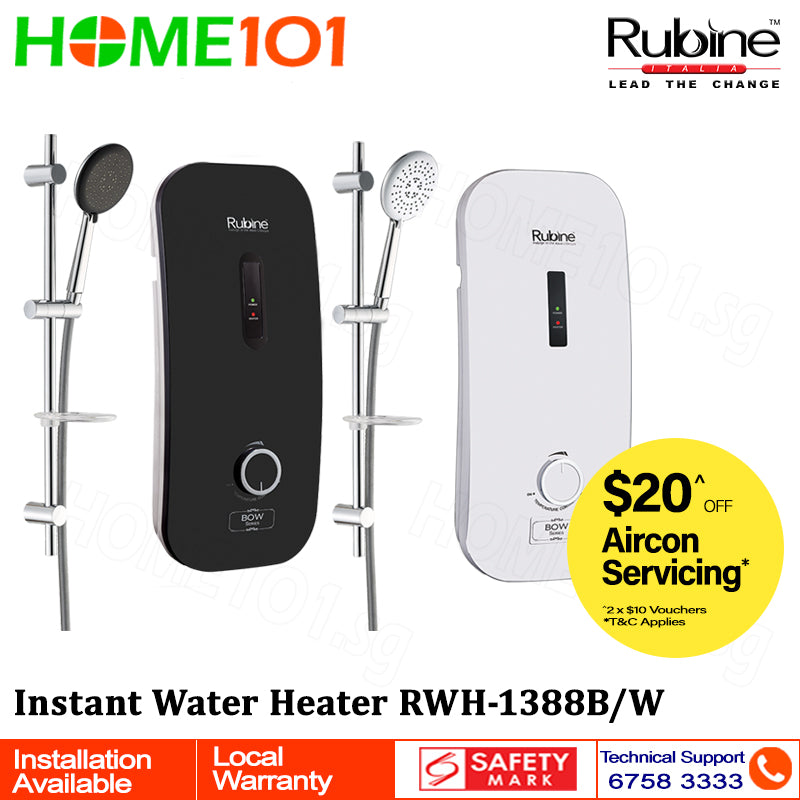 Rubine Electric Instant Shower Heater RWH 1388 | RWH1388