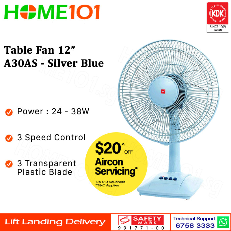 KDK Table Fan 30cm Plastic Blade A30AS