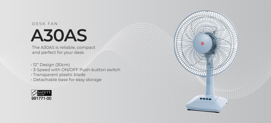 KDK Table Fan 30cm Plastic Blade A30AS
