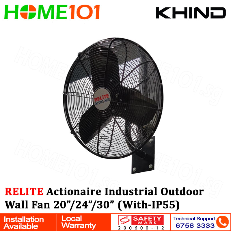 Khind Relite Actionaire Industrial Outdoor Wall Fan 20"/24"/30" (With-IP55)