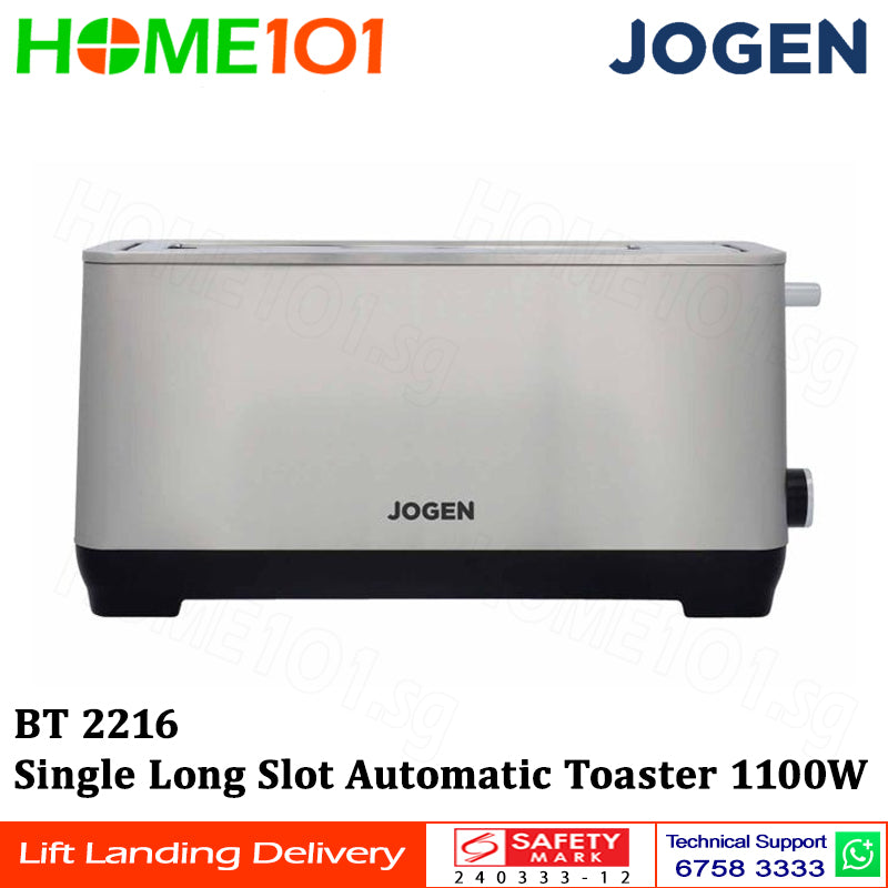 Jogen Single Long Slot - 1 Slot Automatic Toaster 1100W BT 2216