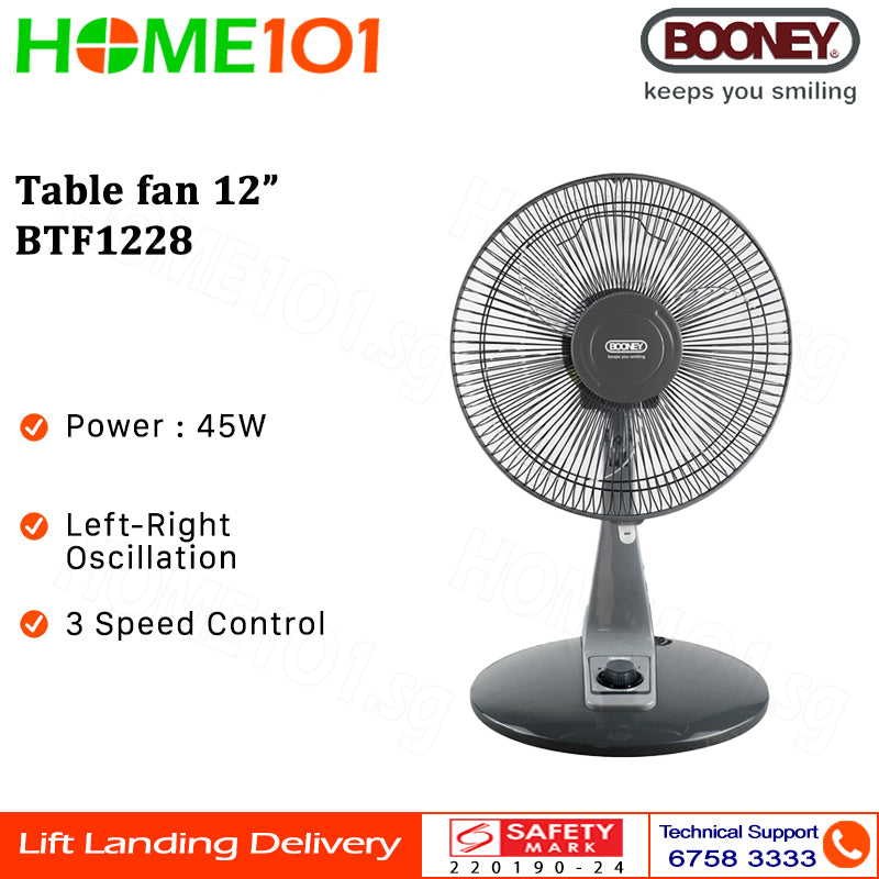 Booney Table Fan 12" - 16" BTF1228 || BTF1668