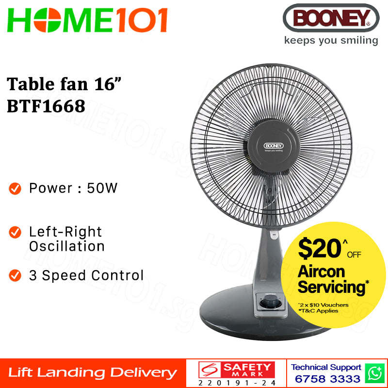 Booney Table Fan 16" BTF1668