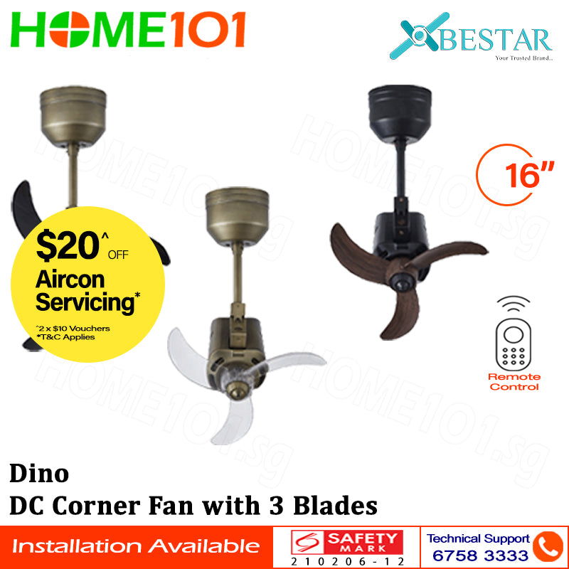 Bestar DC Corner Fan 16” 3 Blades Dino
