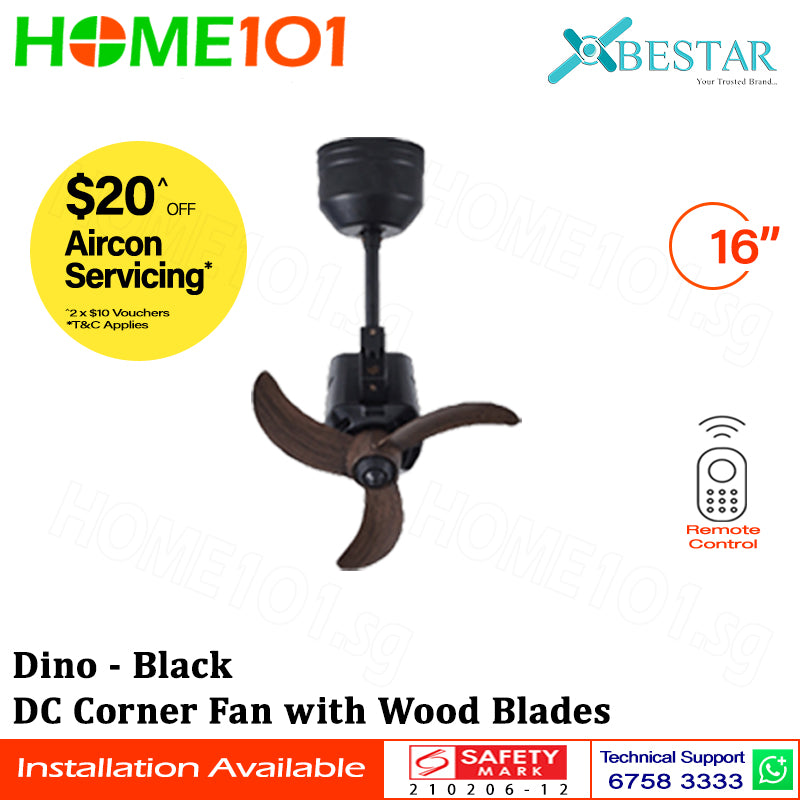 ($1 REPLACEMENT) Bestar DC Corner Fan 16ā 3 Blades Dino