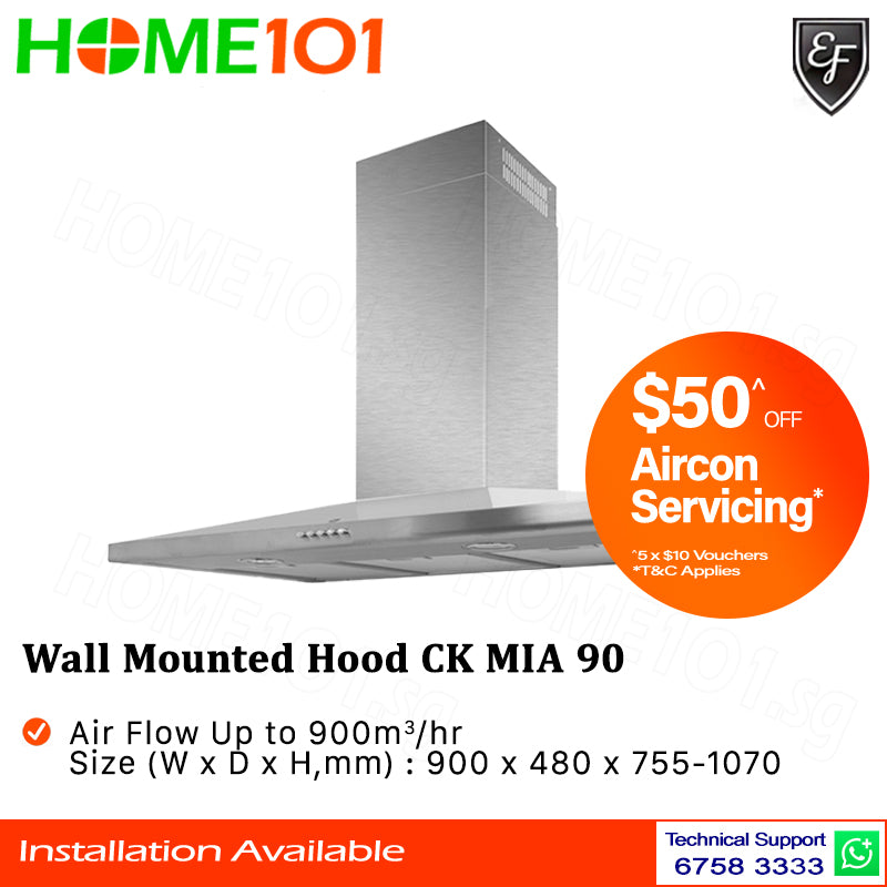 EF Wall Mounted Hood 90cm CK MIA 90