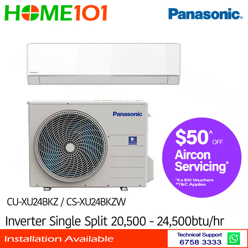 Panasonic Single Split AirCon 9000BTU TO 24000BTU *9K CLIMATE VOUCHER ELIGIBLE