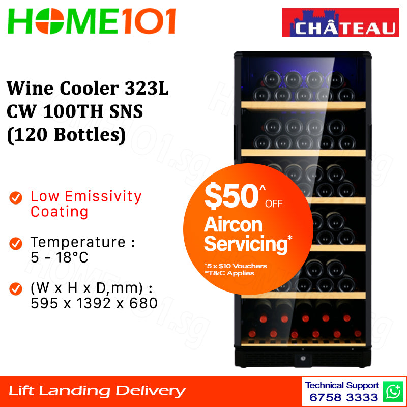Chateau Wine Cooler 323L CW 100TH SNS (120 Bottles)