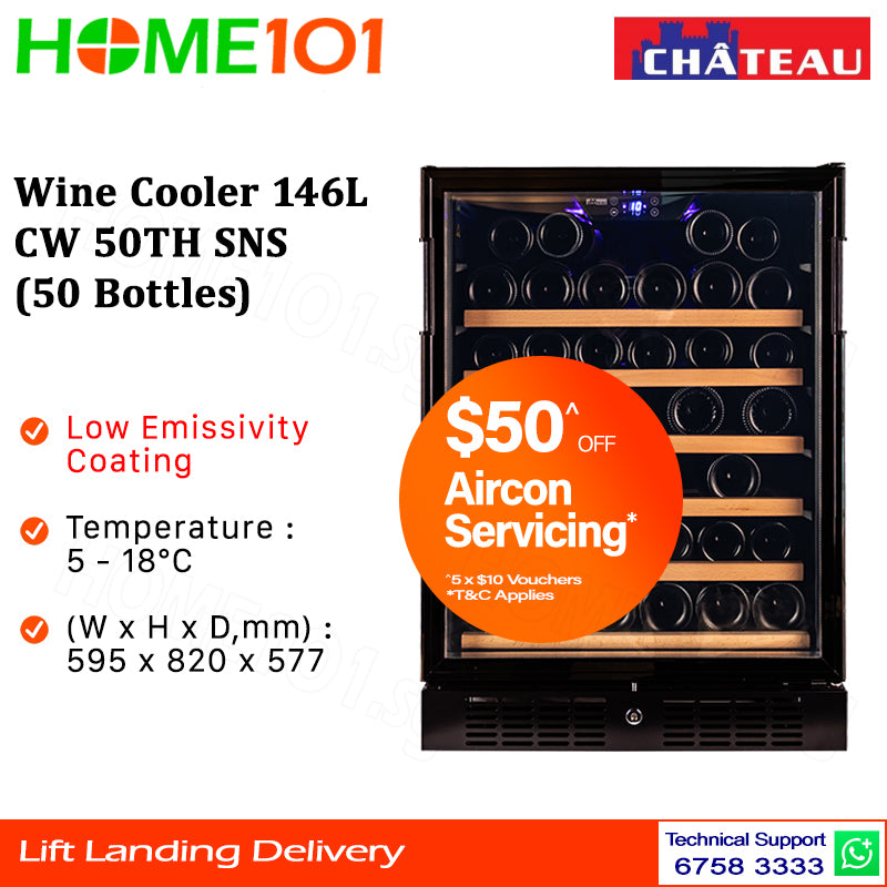 Chateau Wine Cooler 146L CW 50TH SNS (50 Bottles)