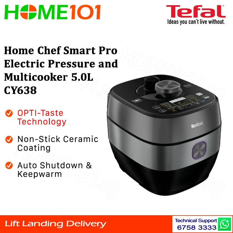 Tefal Home Chef Smart Pro Electric Pressure Cooker and Multi Cooker 5.0L CY638