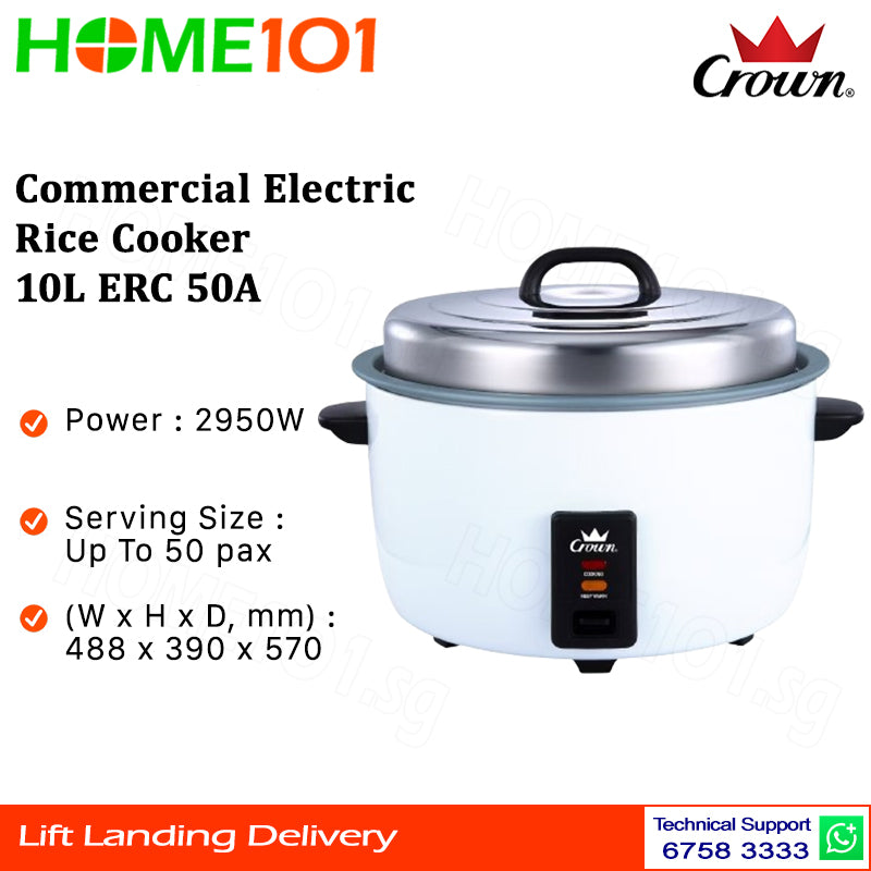 Crown Commercial Electric Rice Cooker 10L ERC 50A