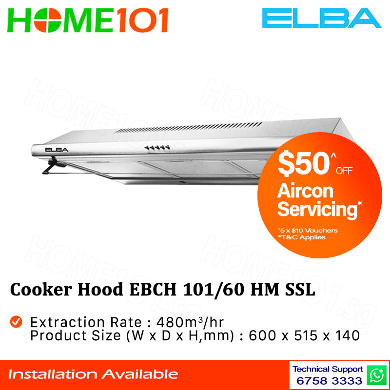 Elba Cooker Hood 60cm EBCH 101/60 HM SSL