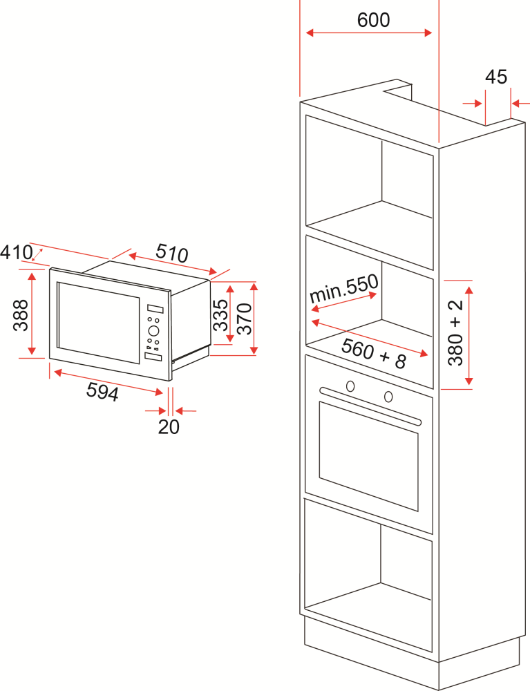 EF Built-In Microwave Oven BM 259 M