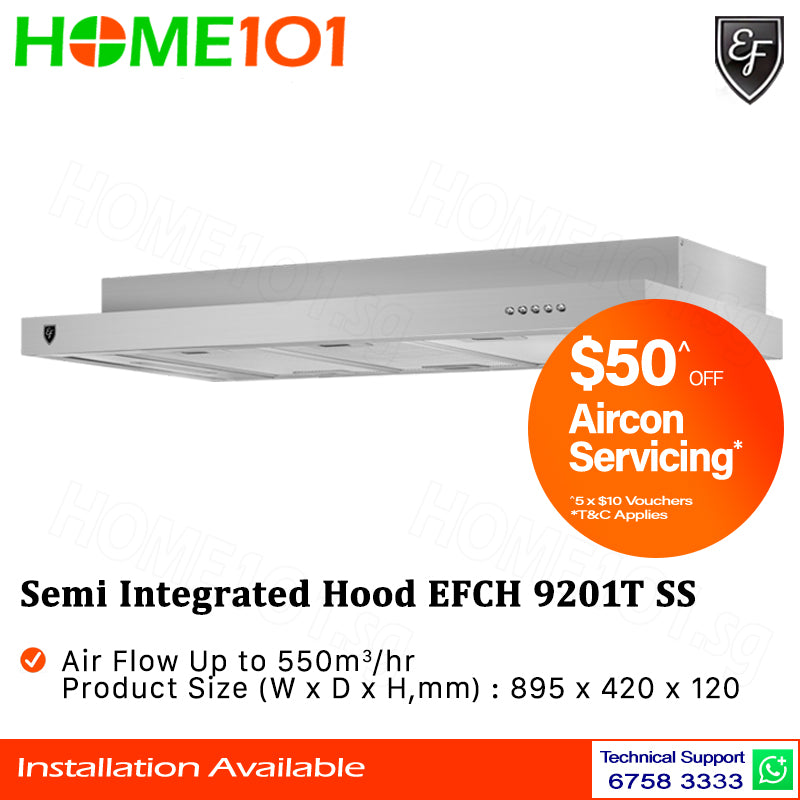 EF Semi Integrated Hood 90cm EFCH 9201T SS