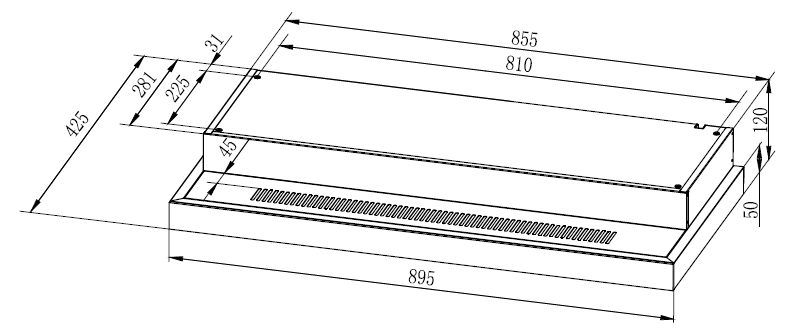 EF Semi Integrated Hood 90cm EFCH 9231T SS