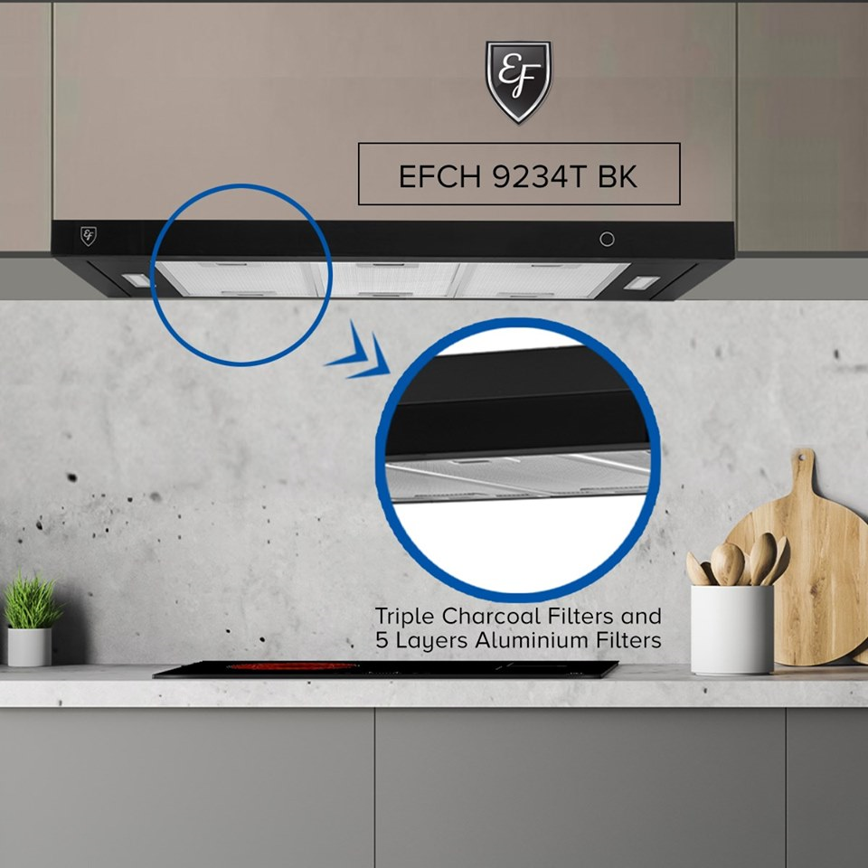 EF Semi Integrated Hood 90cm EFCH 9234T BK