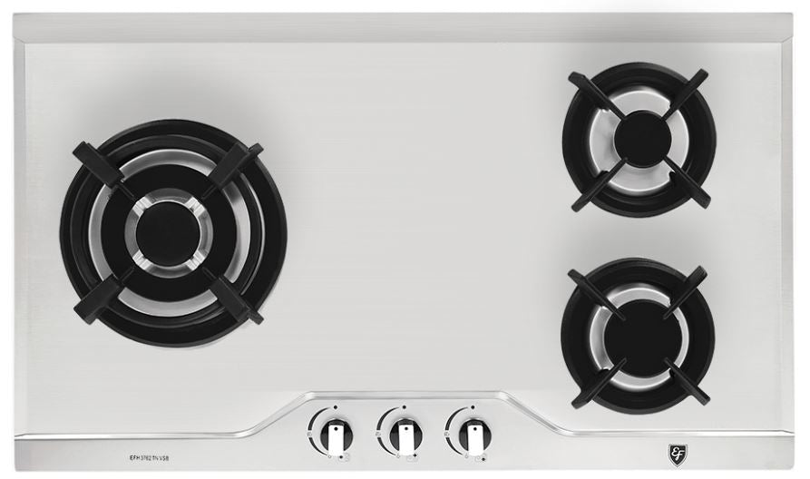 EF Built In Stainless Steel Hob 3 Burners EFH 3762 TN VSB