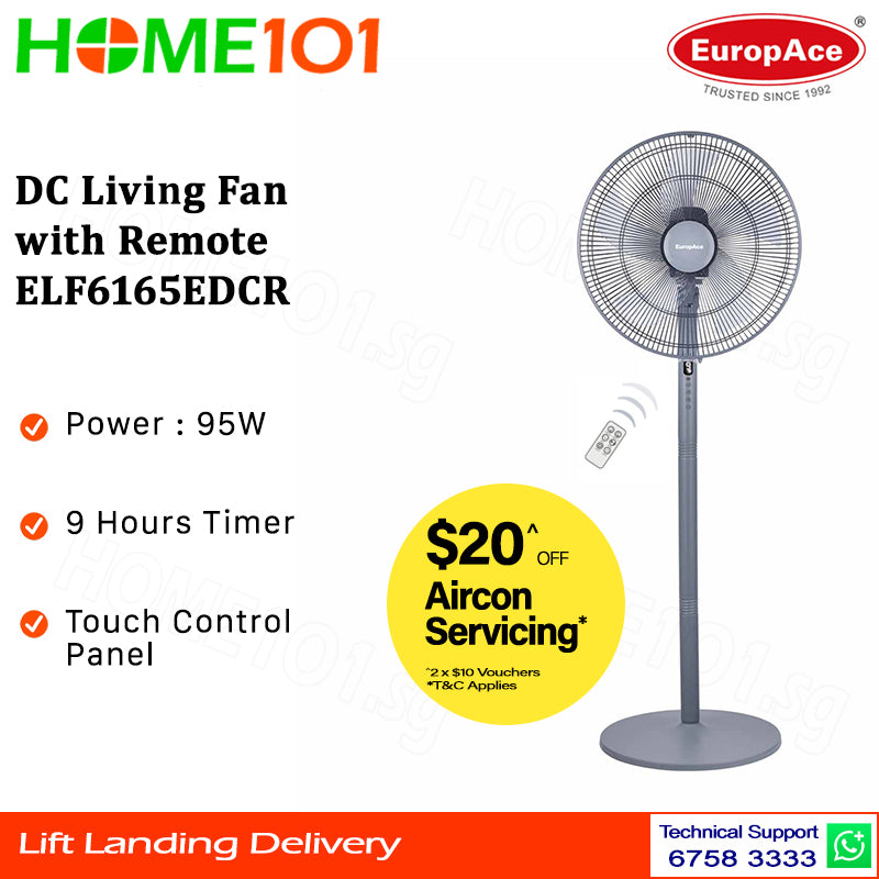 Europace 16" DC Living Fan with Remote ELF6165EDCR