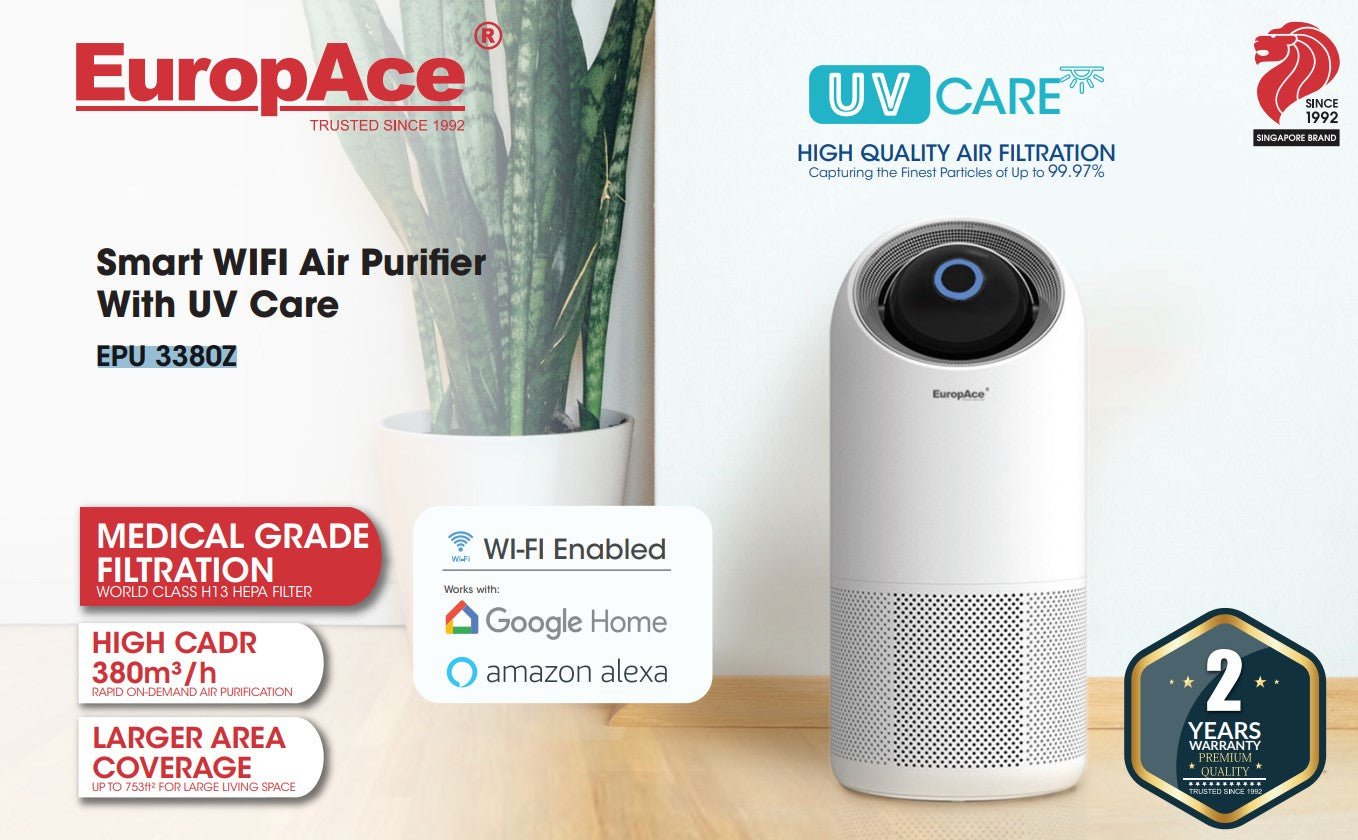 Europace Smart WIFI Air Purifier with UV Care EPU 3380Z