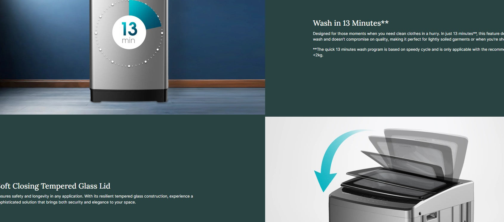 Europace Top Load Washer 8.0KG ETW8800DGM