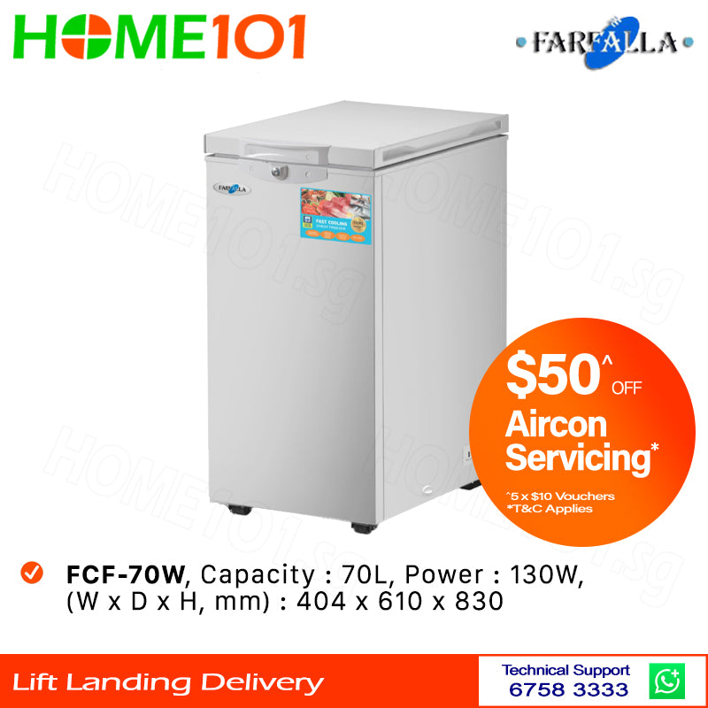 Farfalla Chest Freezer 70L FCF-70W