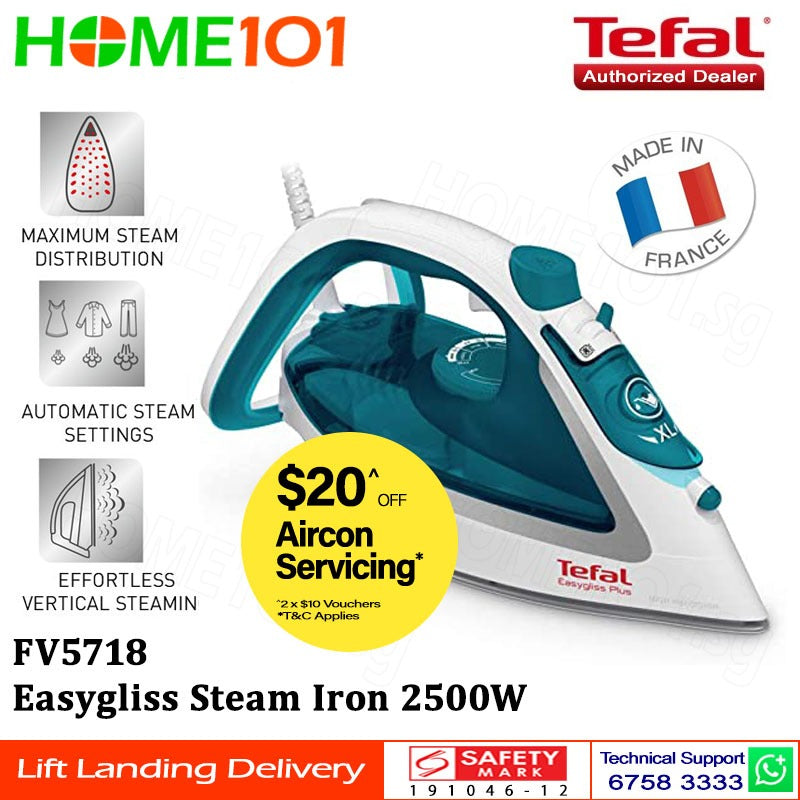 Tefal Easygliss Steam Iron 2500W FV5718