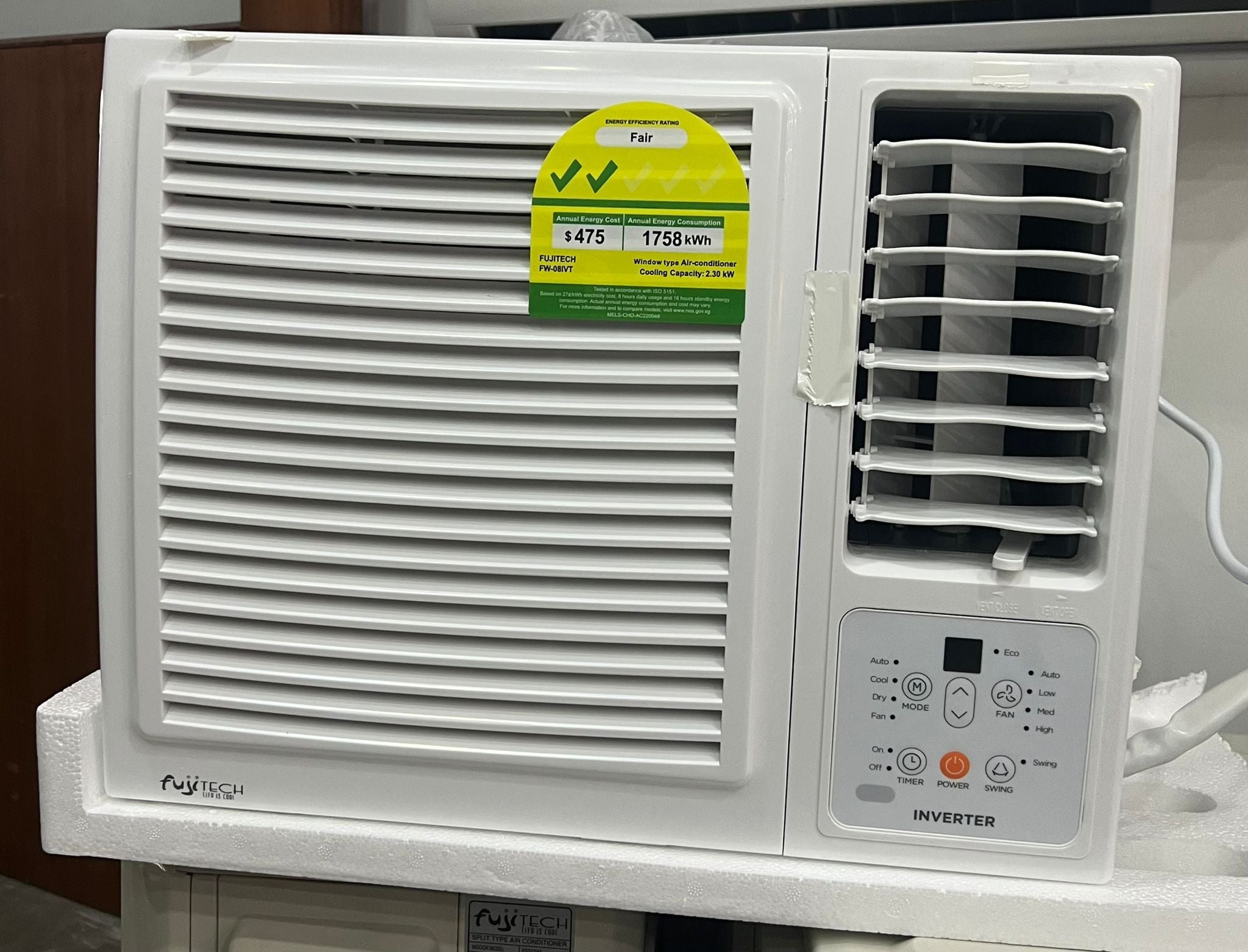 Fujitech Inverter Window Air Con 3024-10276BTU FW-08IVT