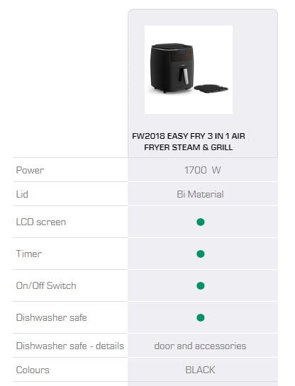 Tefal Easy Fry 3in1 Air Fryer, Steam & Griller 6.5L FW2018