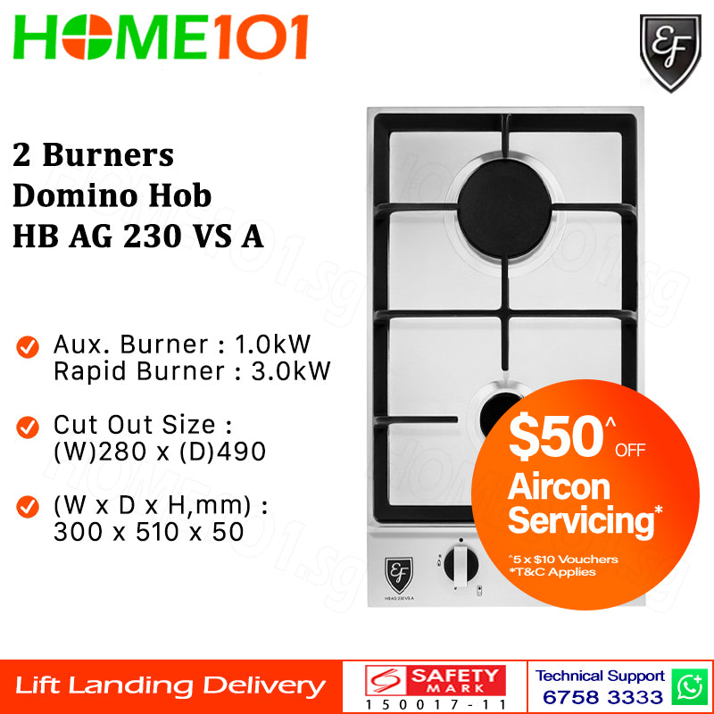 EF 2 Burners Domino Hob HB AG 230 VS A