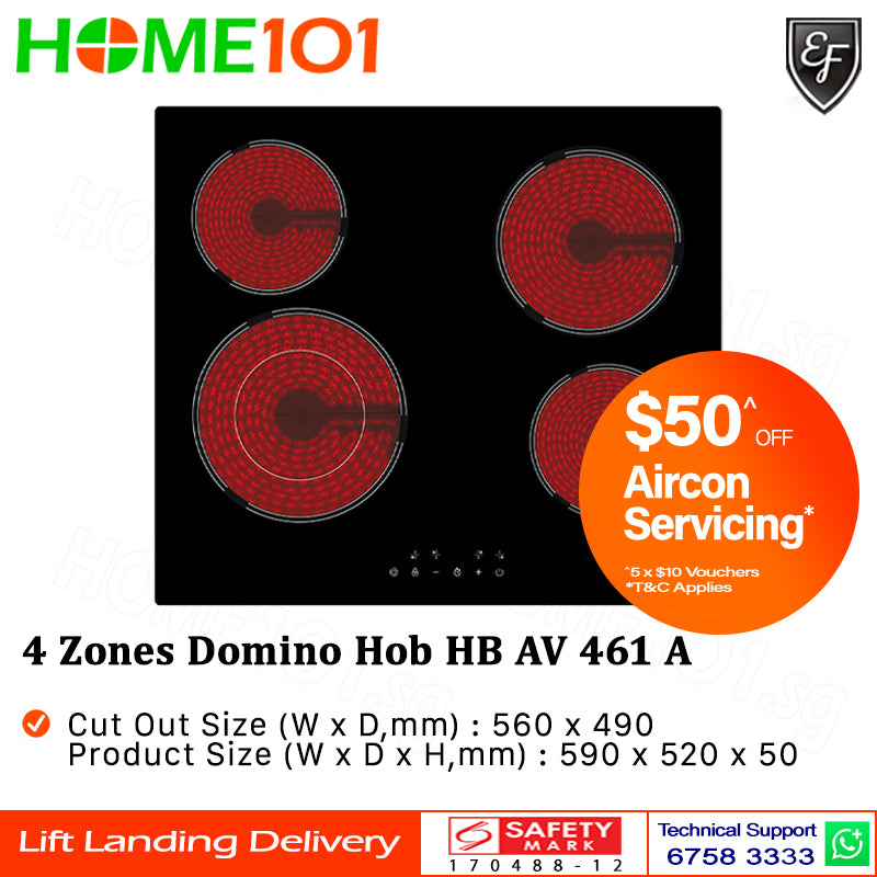 EF 4 Zones Domino Hob HB AV 461 A