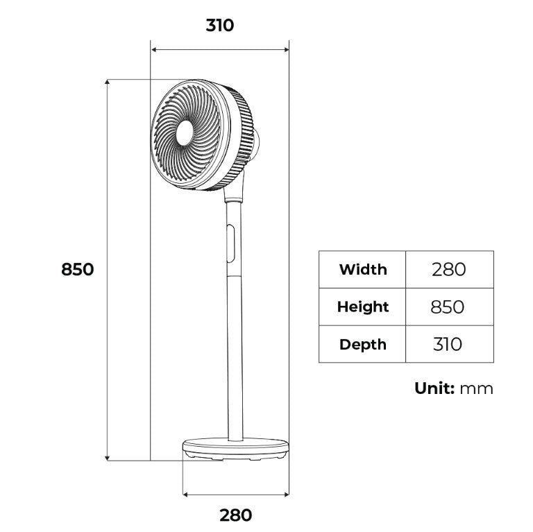 KDK 2-In-1 DC Stand Fan 7.5" with Remote HL19S