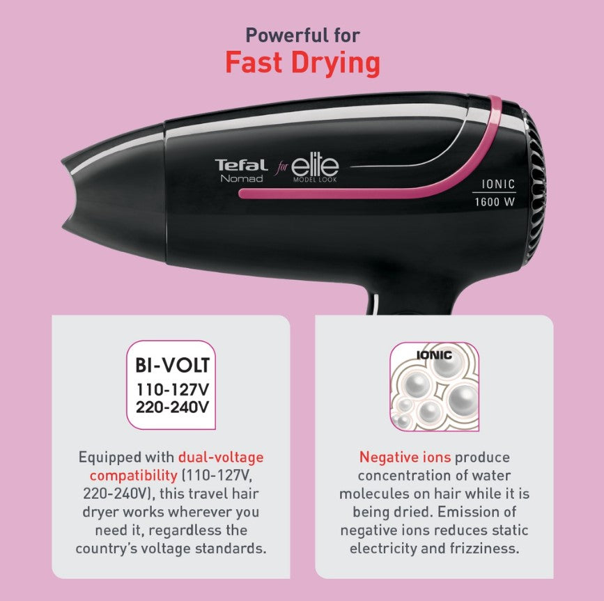 Tefal Nomad 2 Iconic Hair Dryer HV3313
