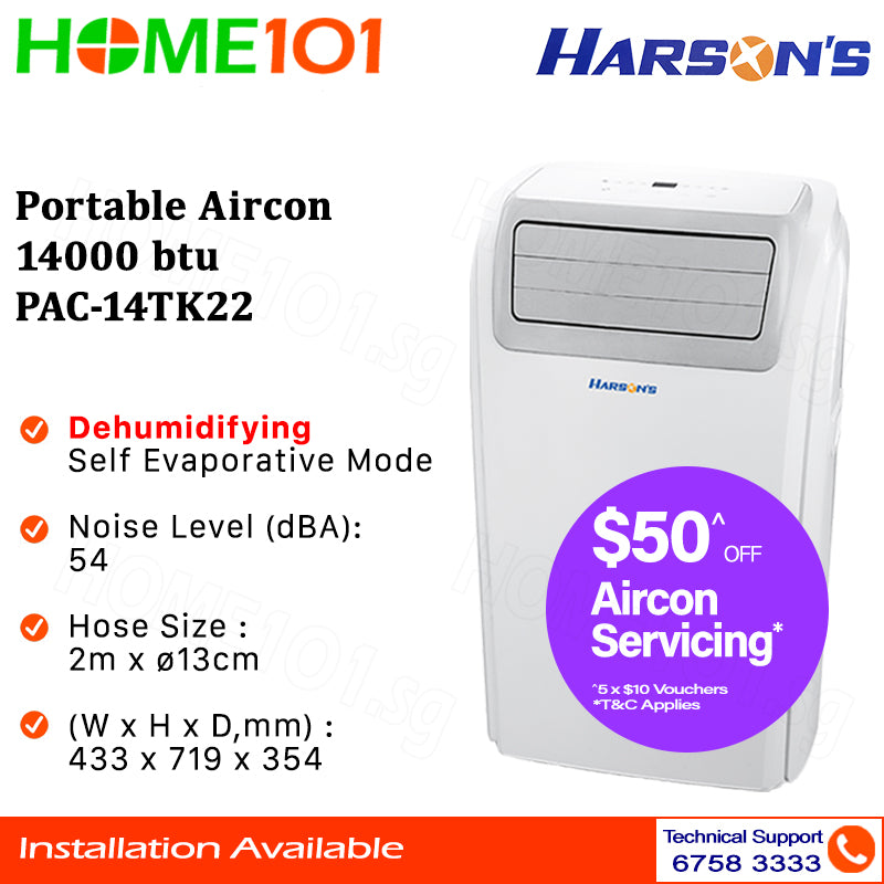 Harson's Portable Aircon 14000BTU PAC-14TK22
