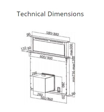 Tecno Downdraft Hood 90cm ISA 3890