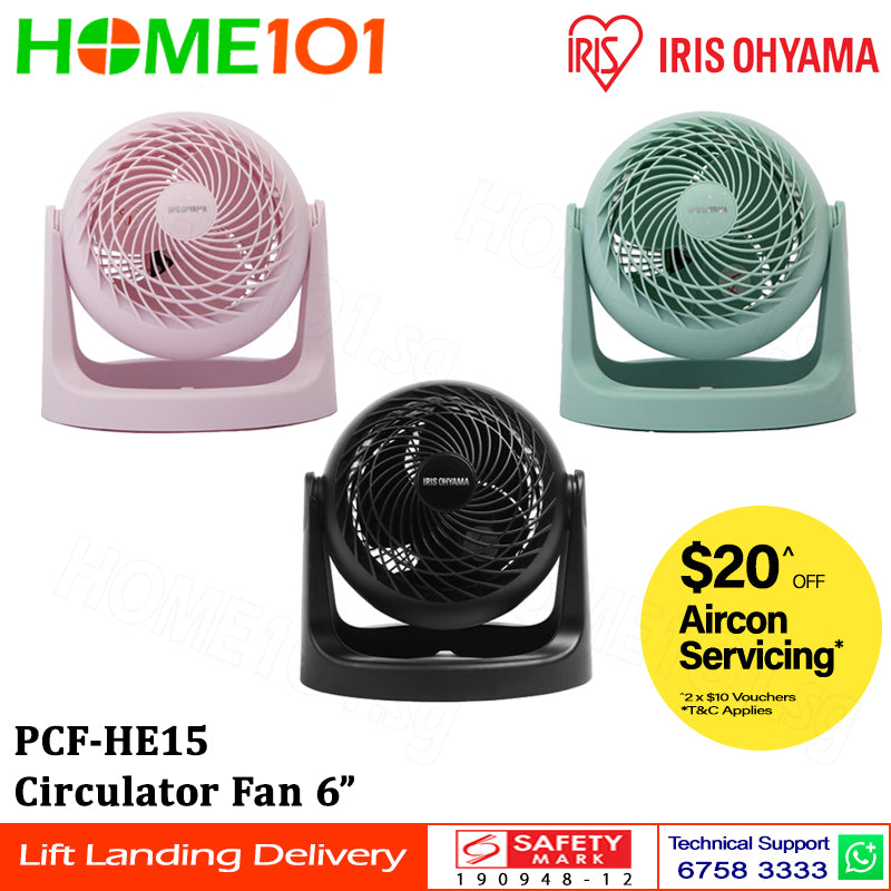 Iris Ohyama Circulator Fan 6" PCF-HE15