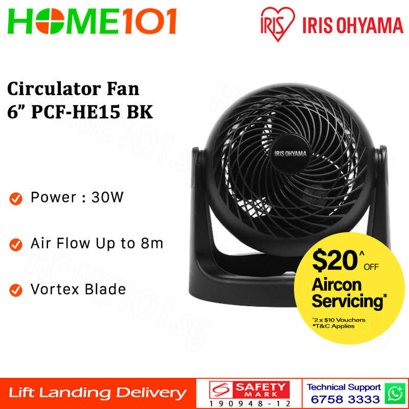 Iris Ohyama Circulator Fan 6" PCF-HE15