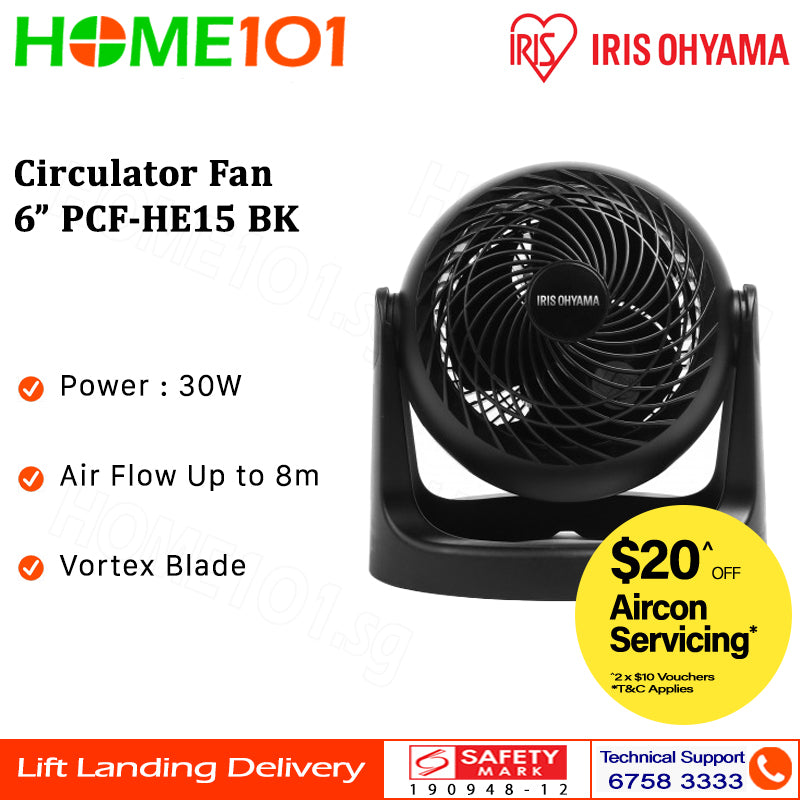 Iris Ohyama Circulator Fan 6" PCF-HE15